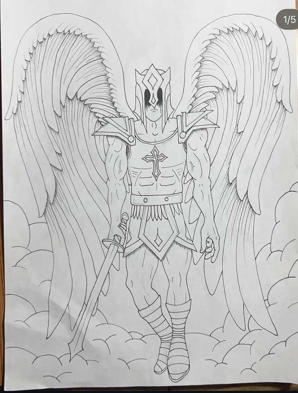 Armored Angel with Sword