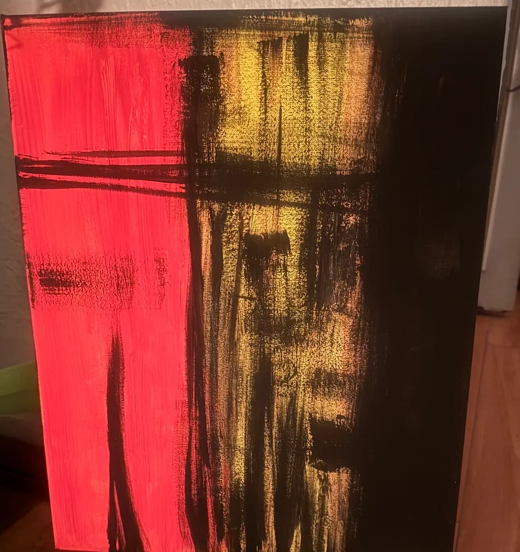 Red and Gold Abstract