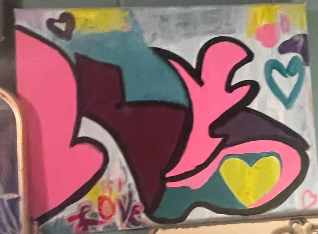 Colorful Heart Graffiti