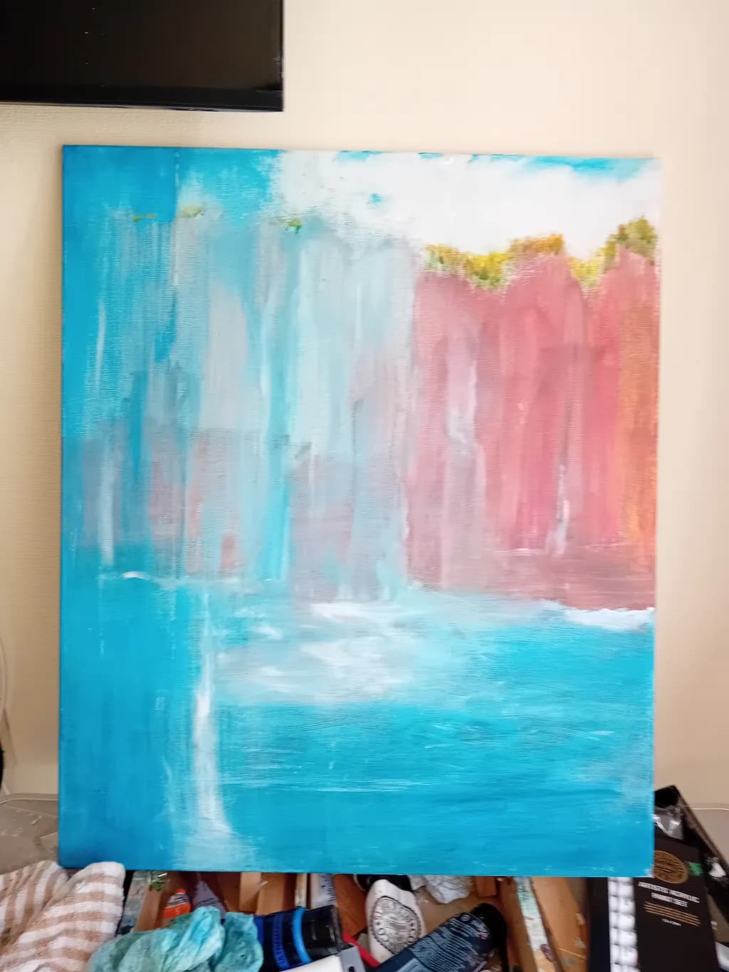 Abstract Waterfall Scene