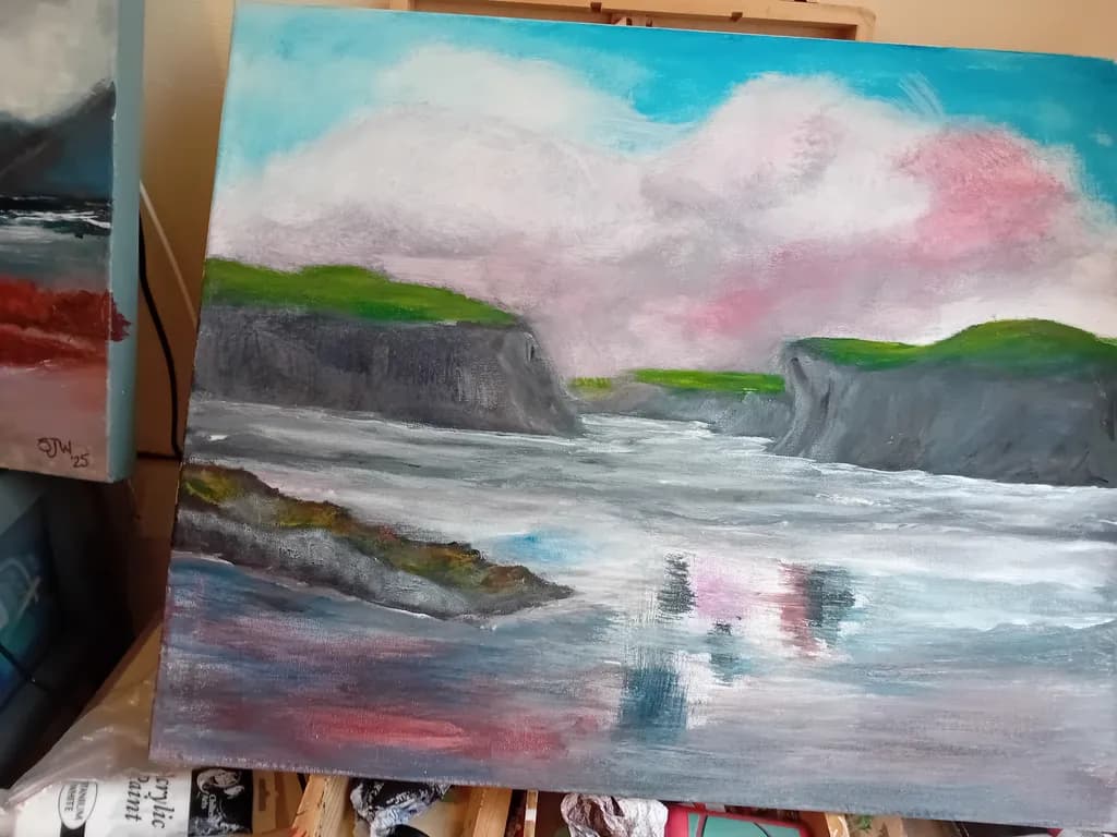 Coastal Cliffs Reflection