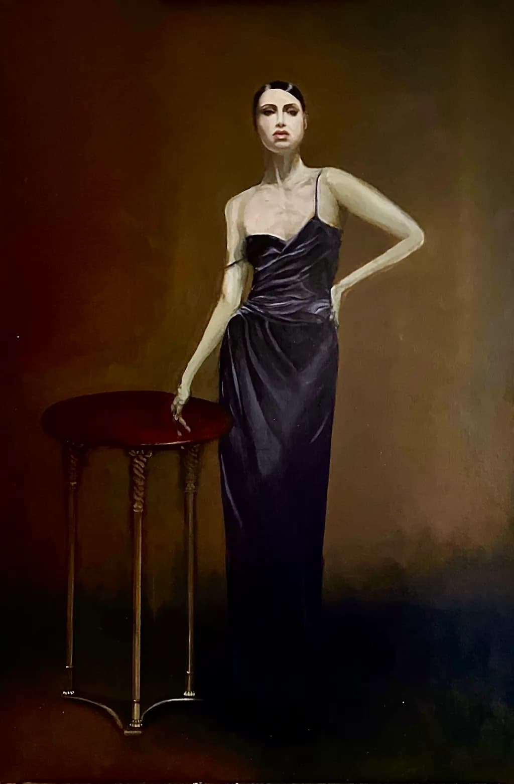 Woman with Table