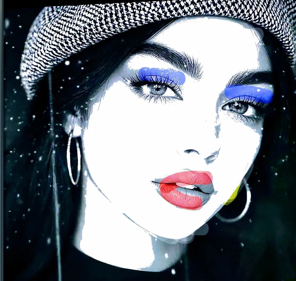 Portrait with Color Accents