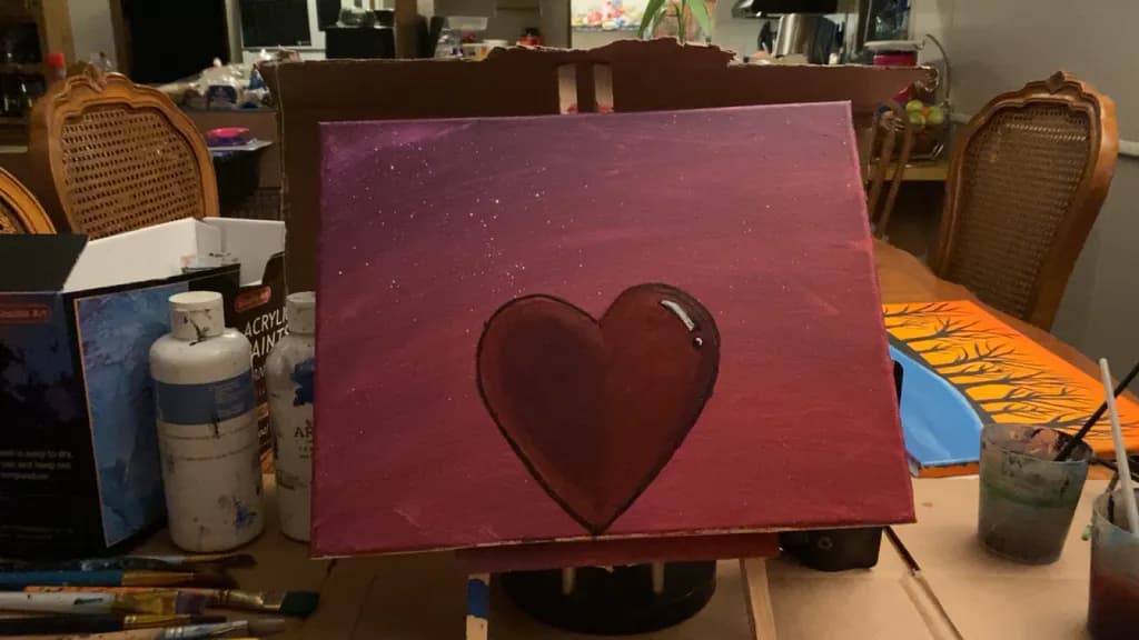 Glossy Heart Canvas