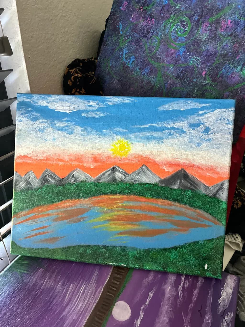 Mountain Sunset Reflection