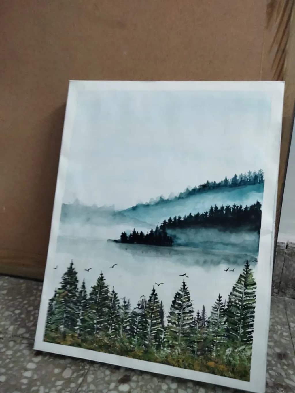 Mist Over Pine Forest