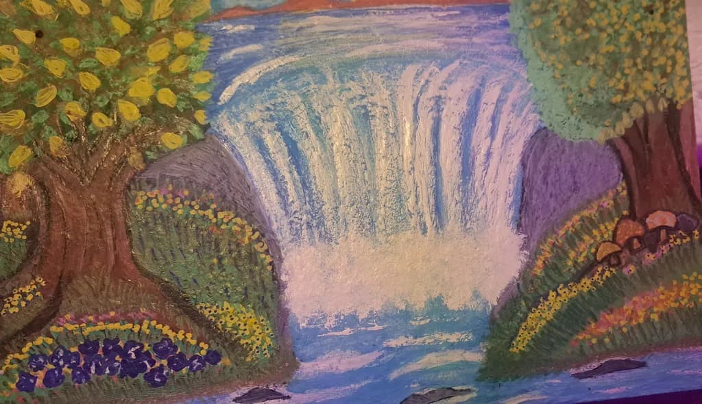 Waterfall and Trees