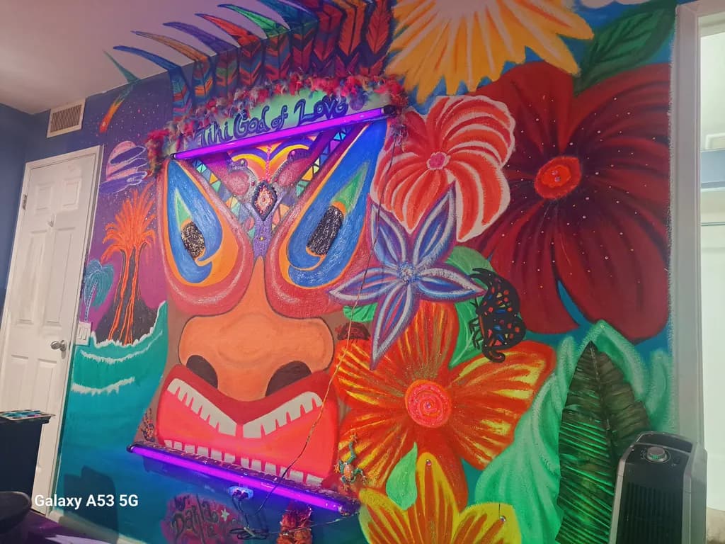 Tiki Flowers Mural