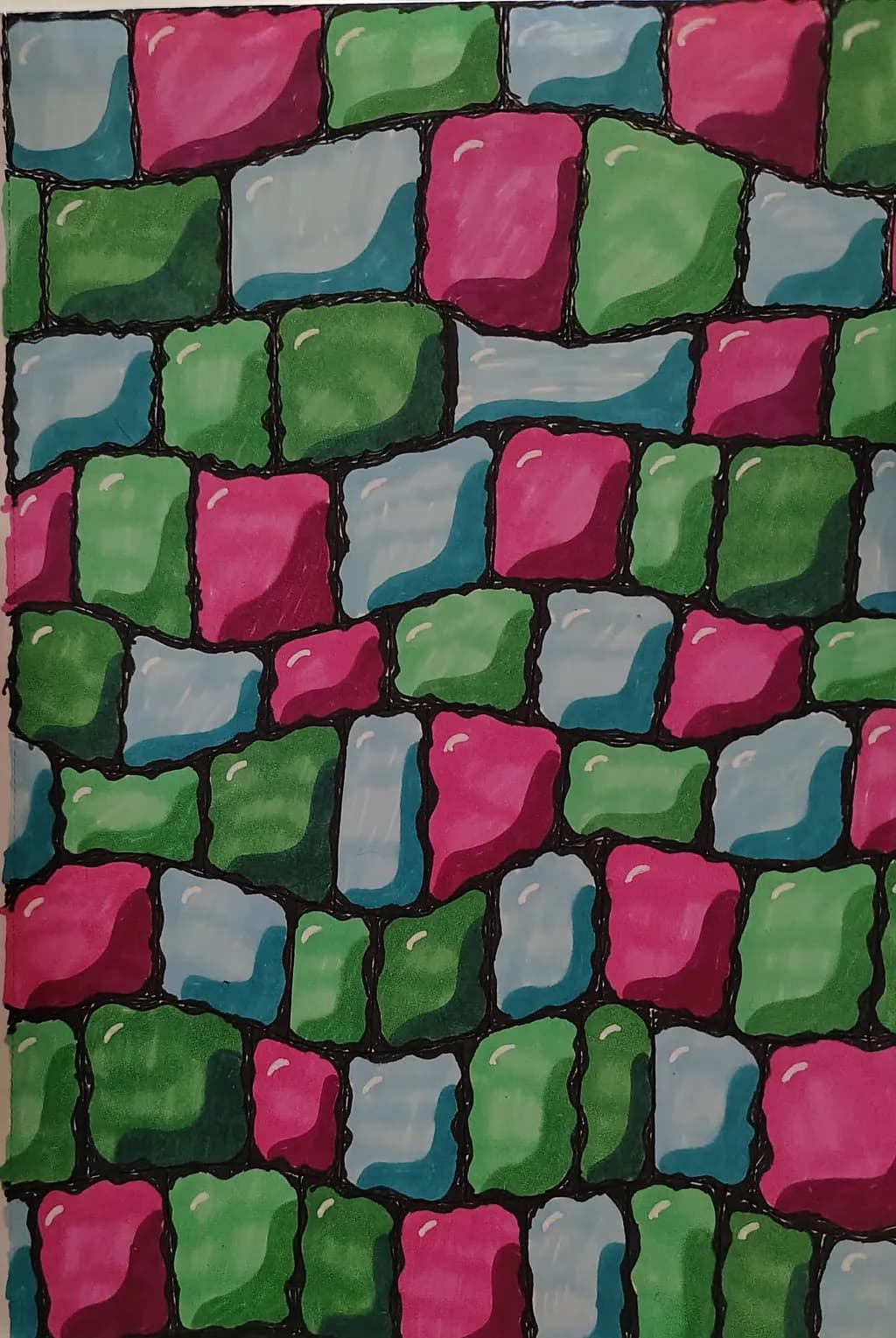 Colorful Cubes Pattern