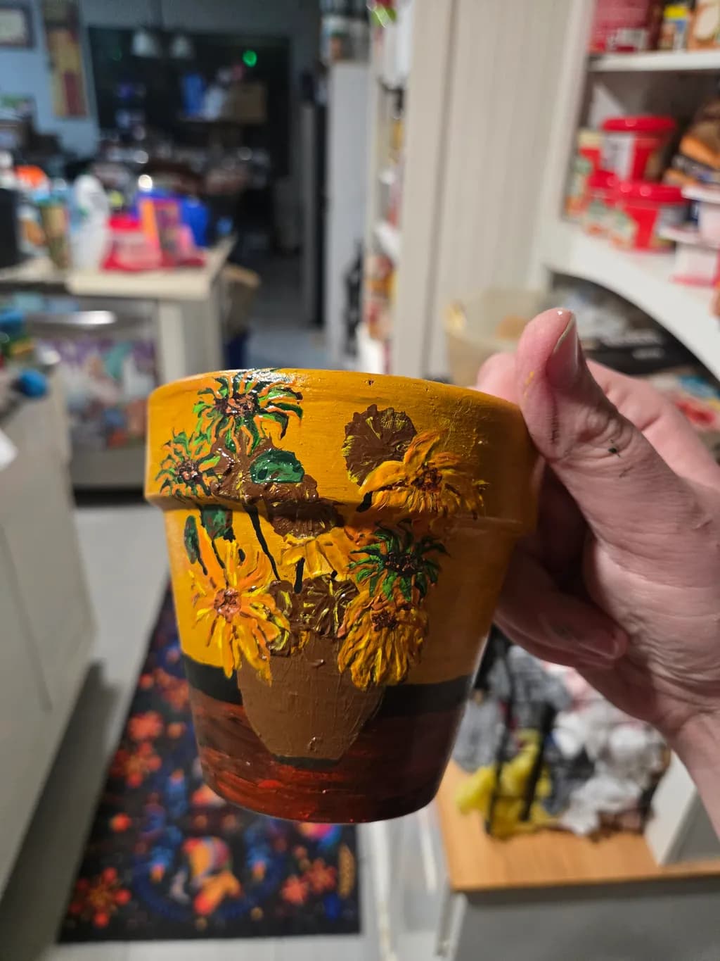 Sunflower Pot Painting