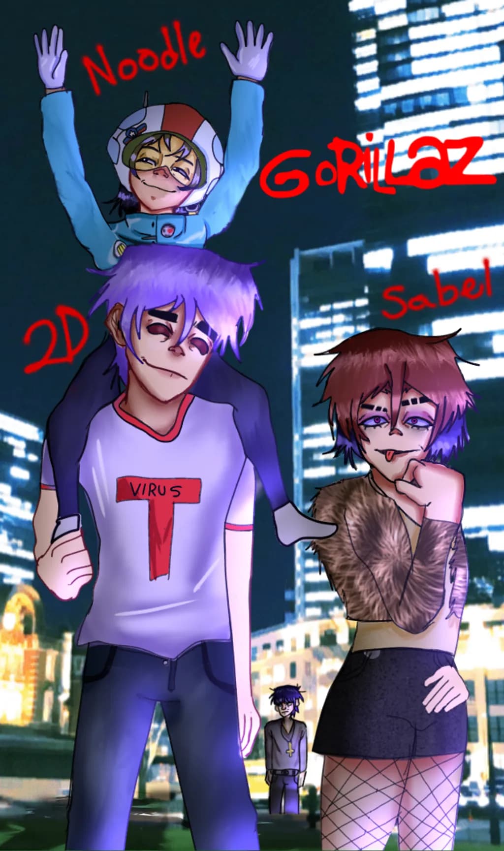 Gorillaz Night Scene