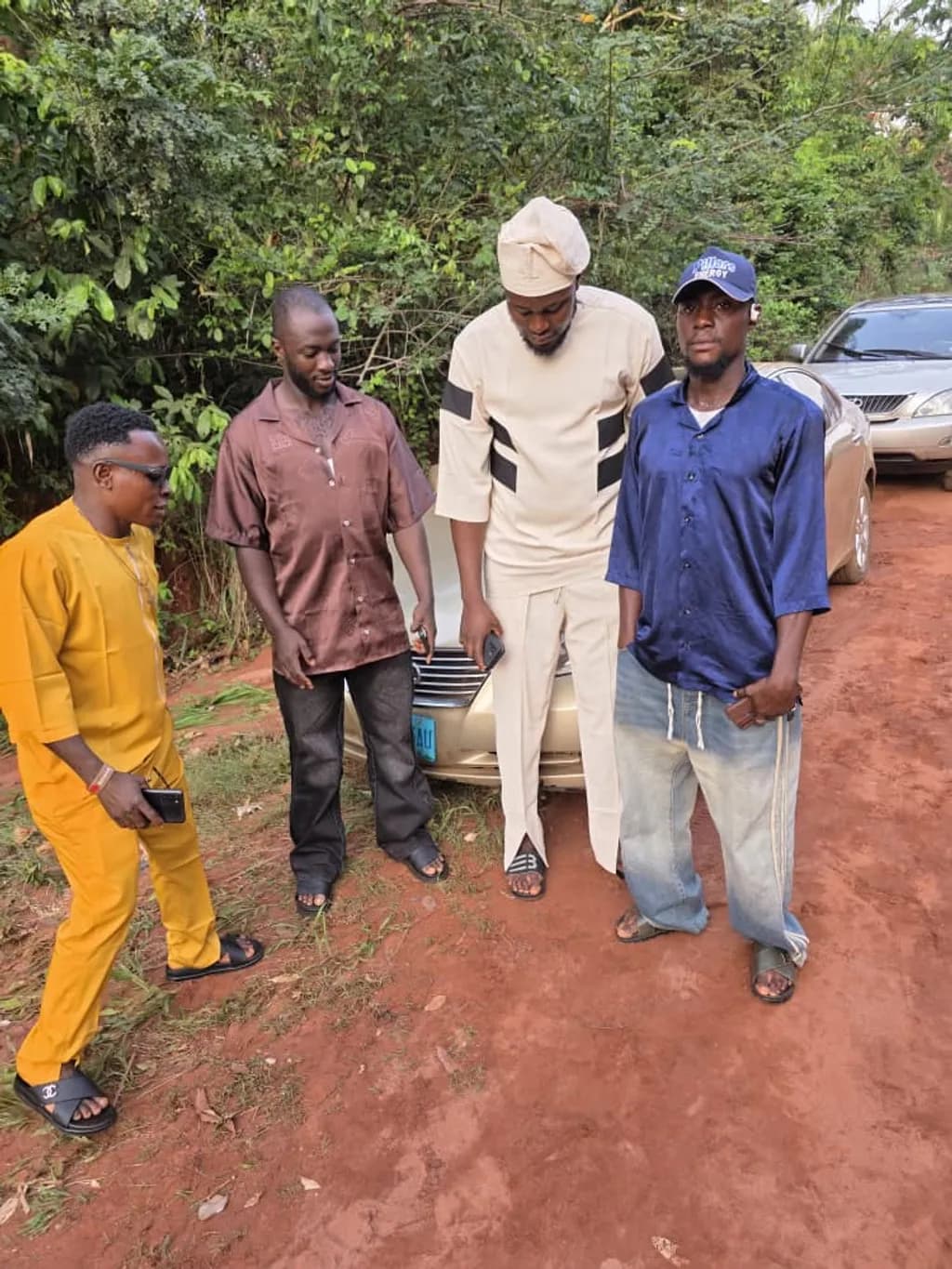 Group on Dirt Path