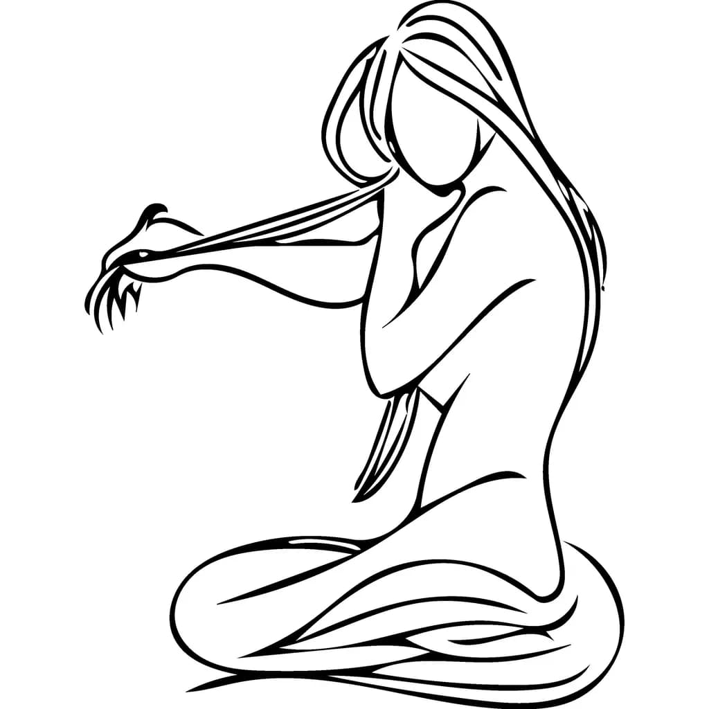 Woman with Long Hair