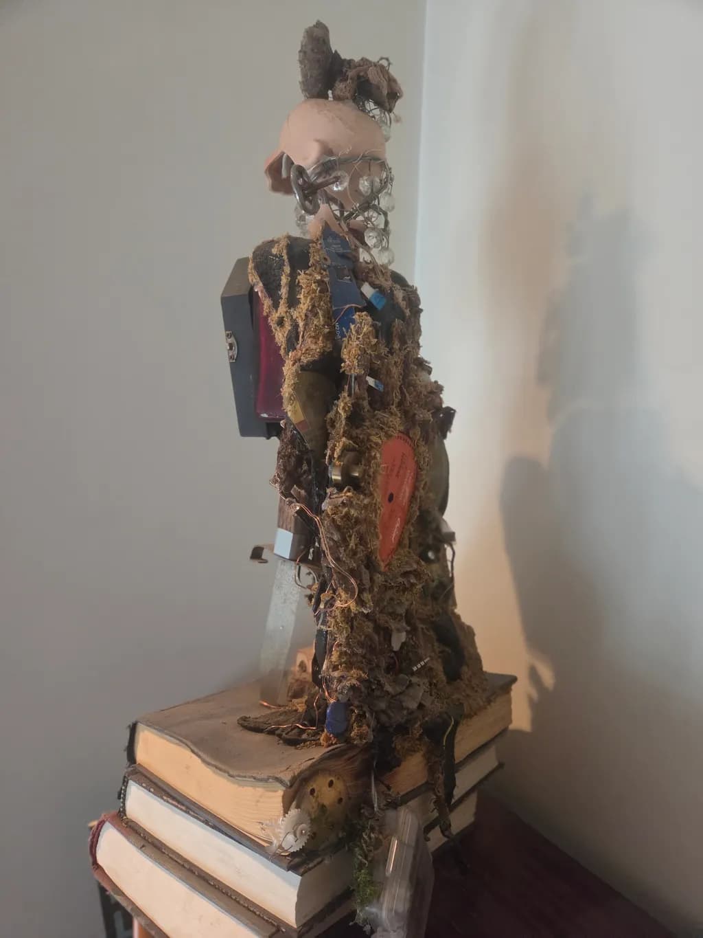 Mixed Media Sculpture on Books