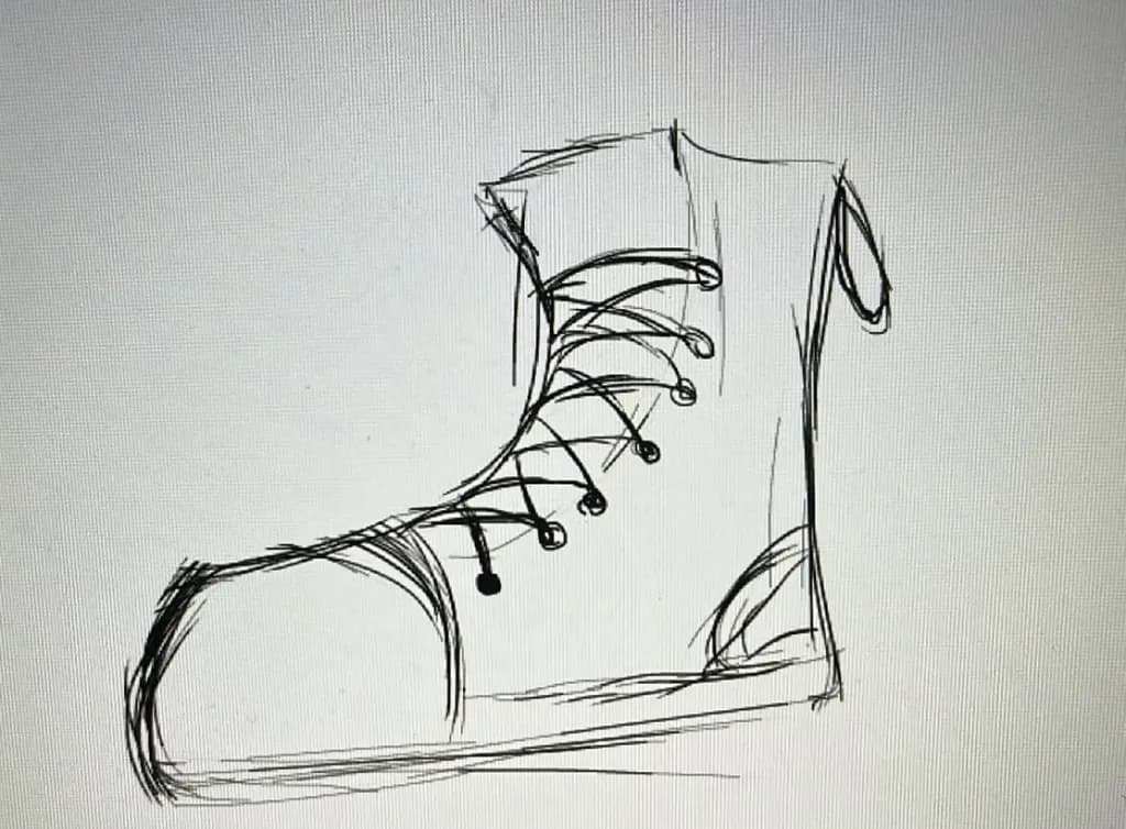 Laced Boot Sketch