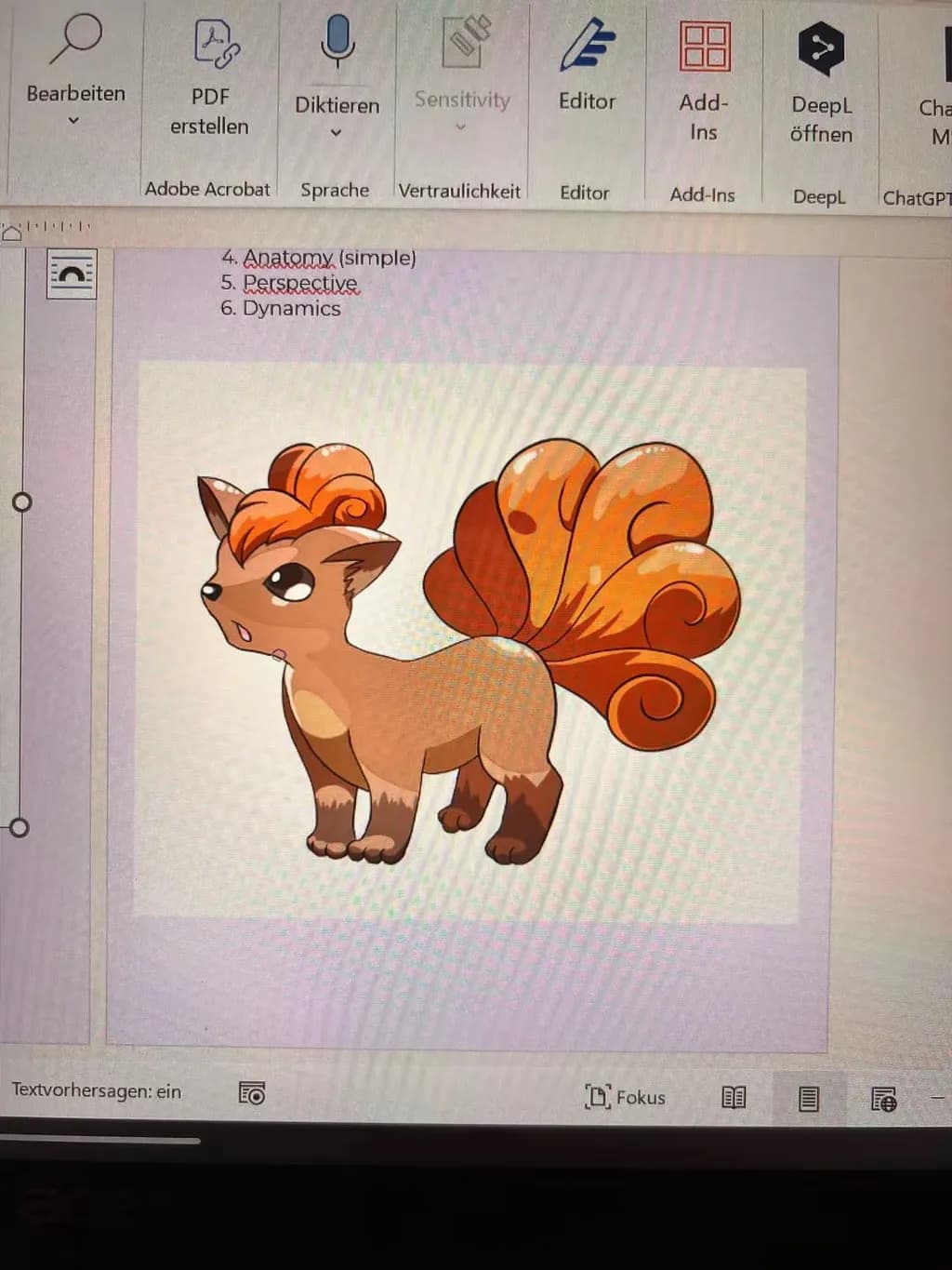 Fox with Curled Tail