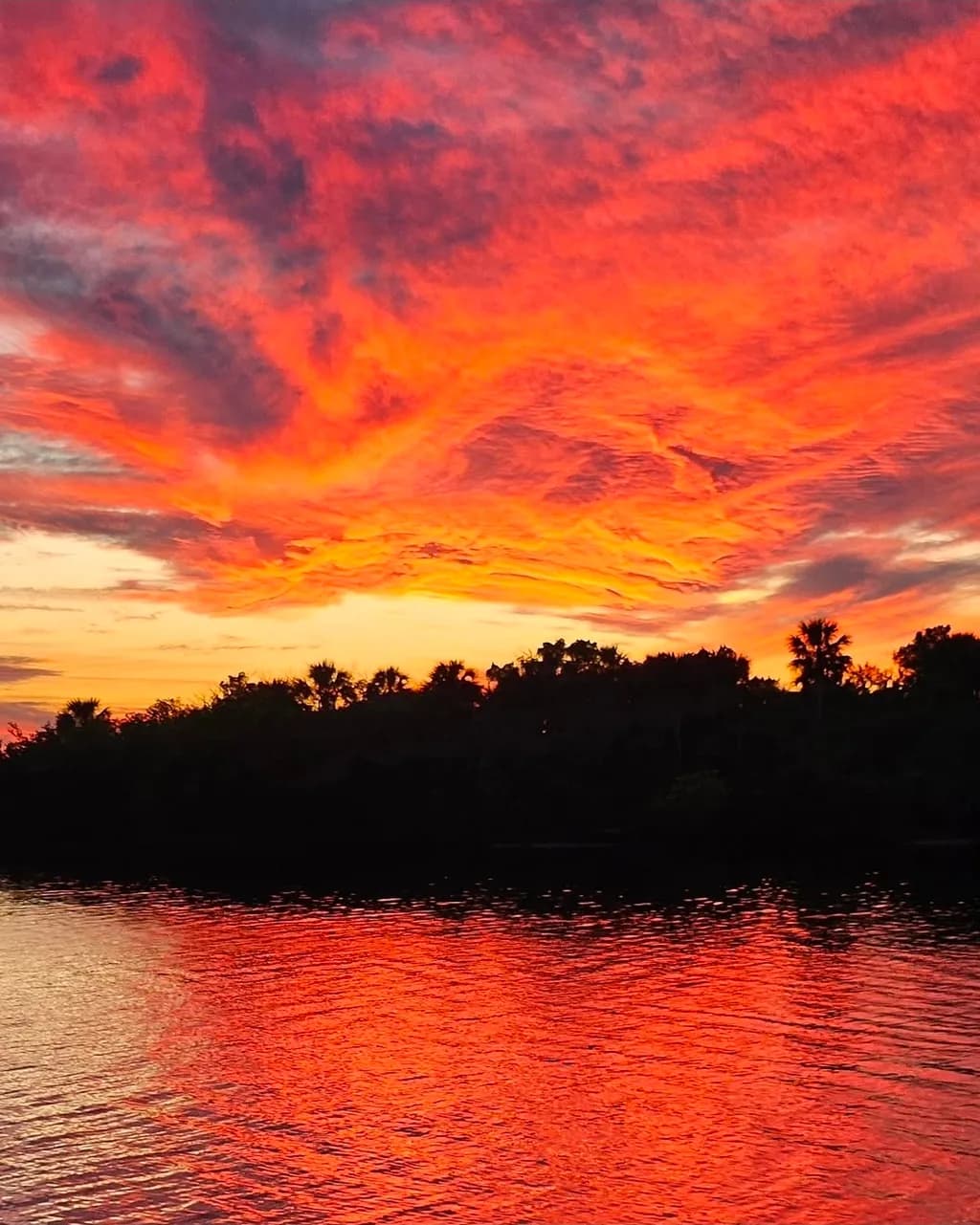 Fiery Sunset Reflection