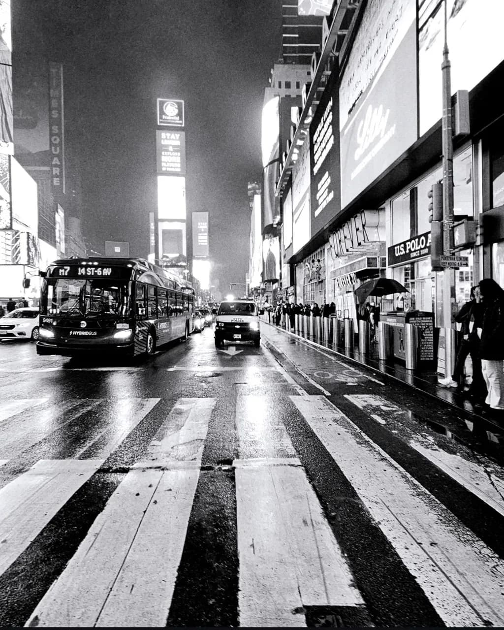 Night Street Crosswalk