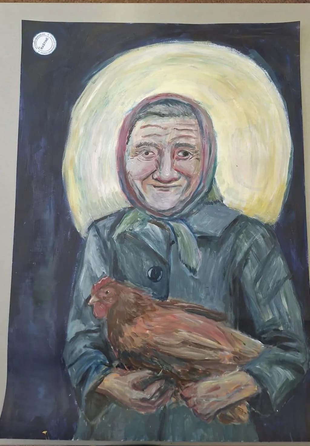 Woman with Chicken