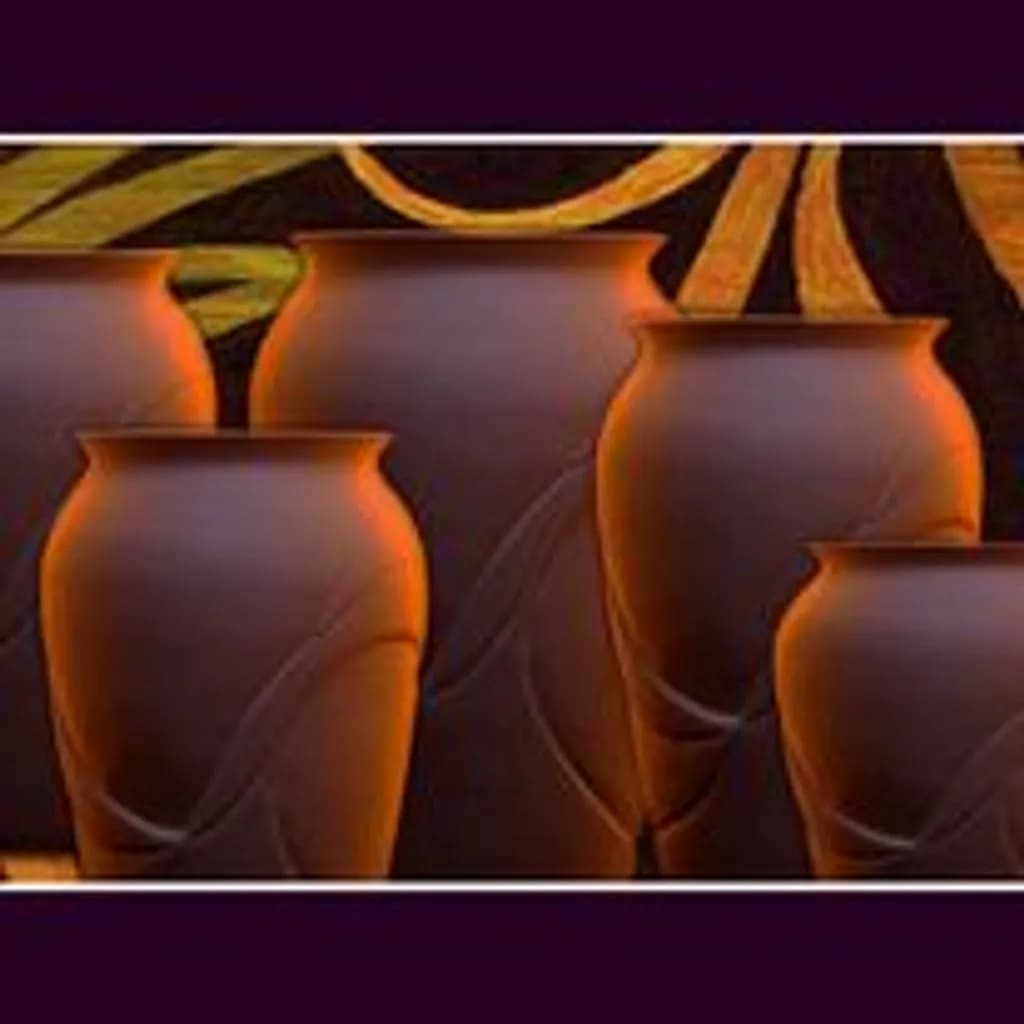 Glowing Clay Pots