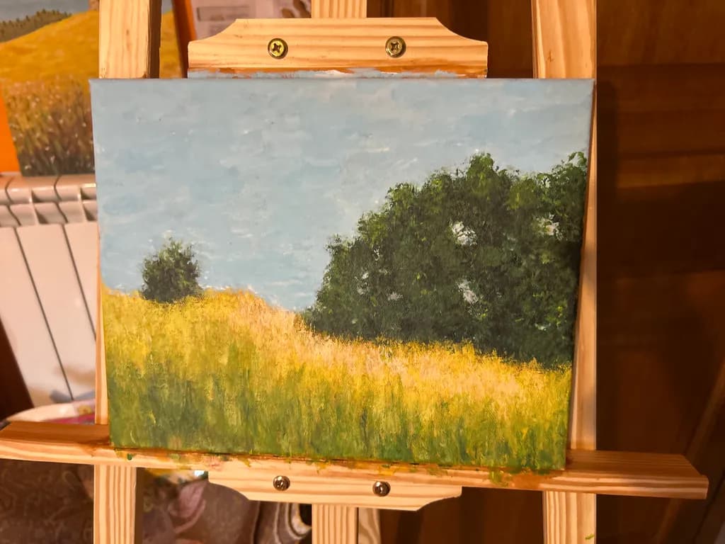 Yellow Field and Trees