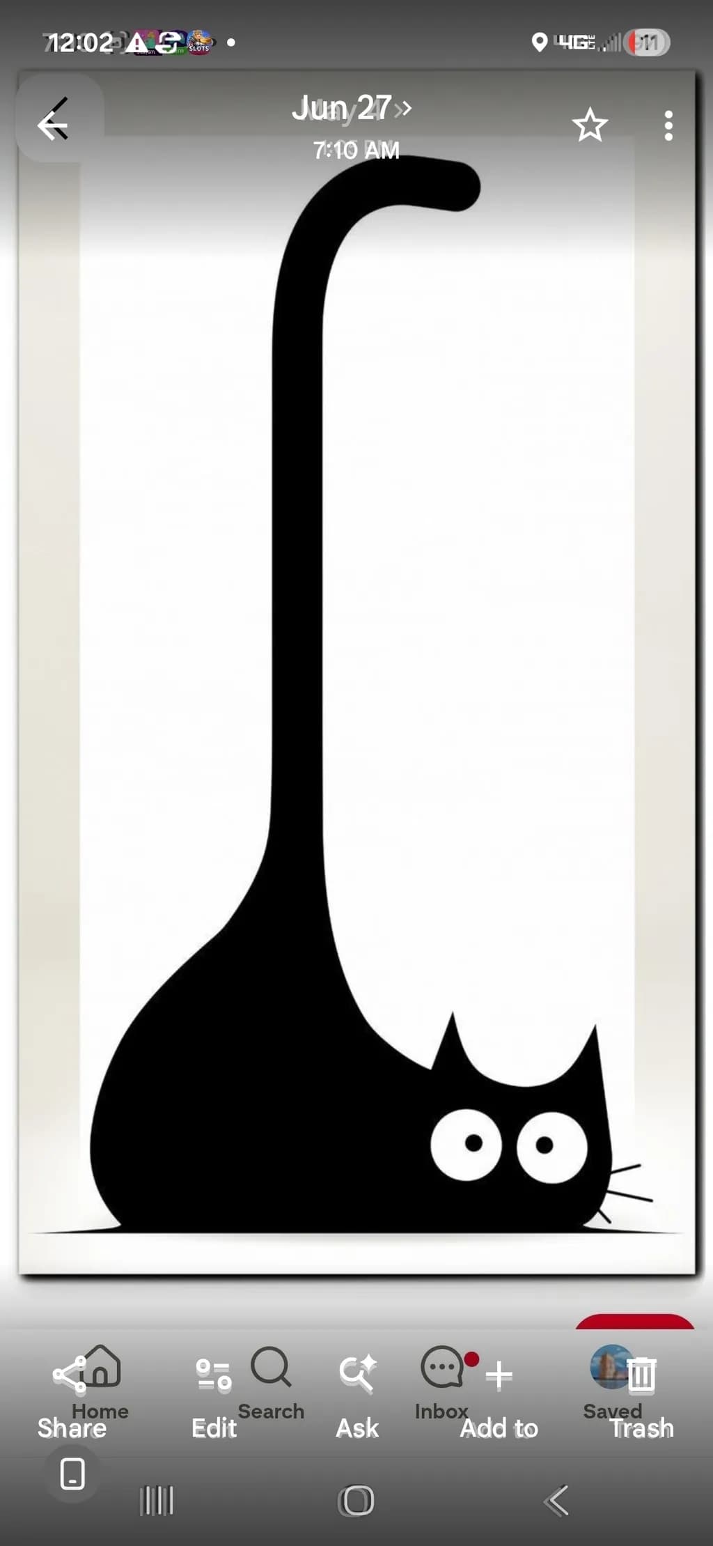 Curious Cat Silhouette