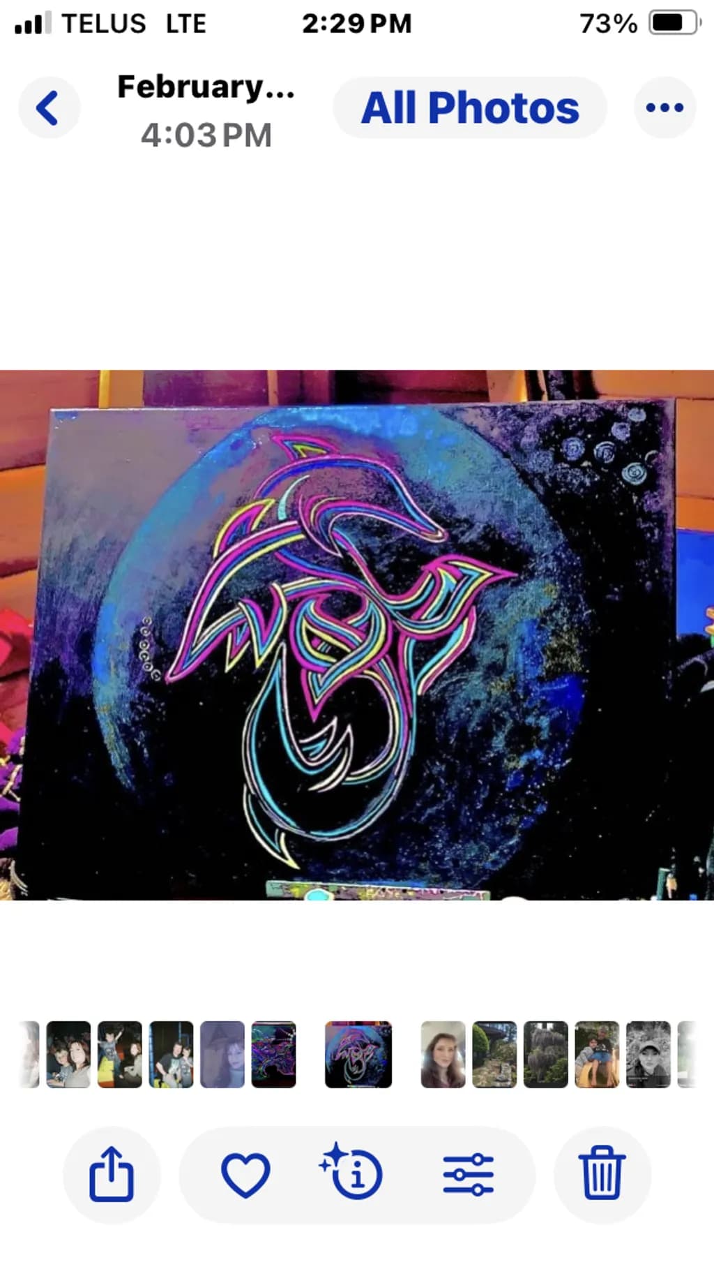 Neon Dolphin Moon