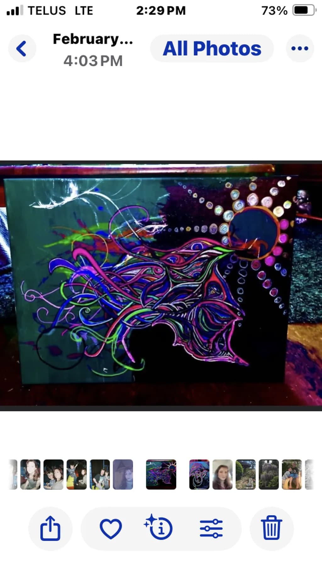 Neon Swirls Canvas