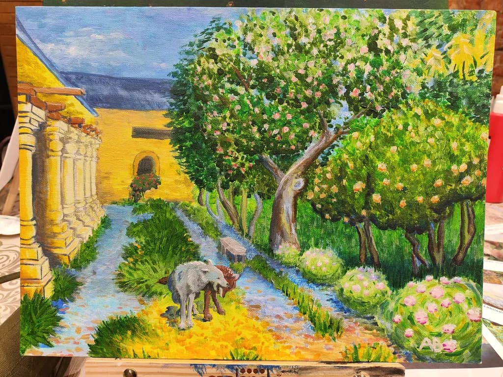 Garden Path with Trees