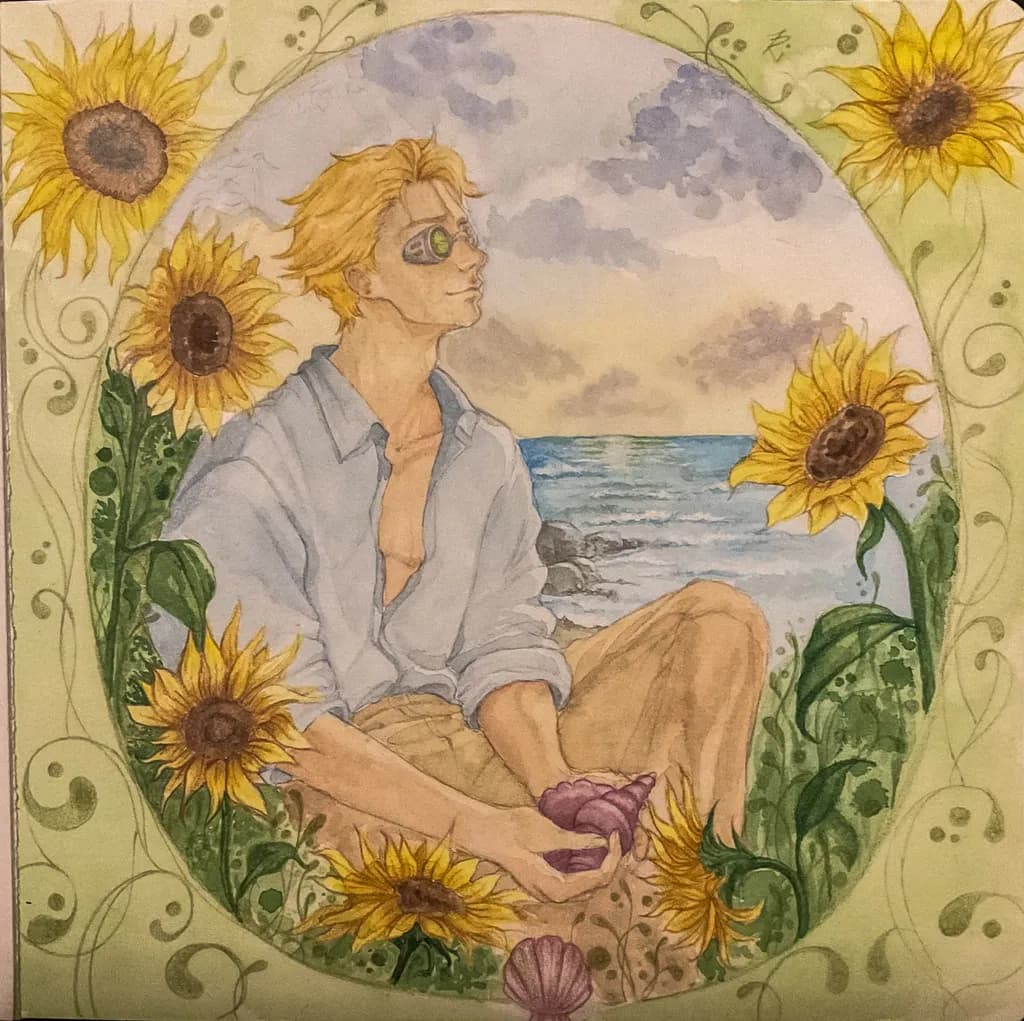 Sunflowers by the Sea
