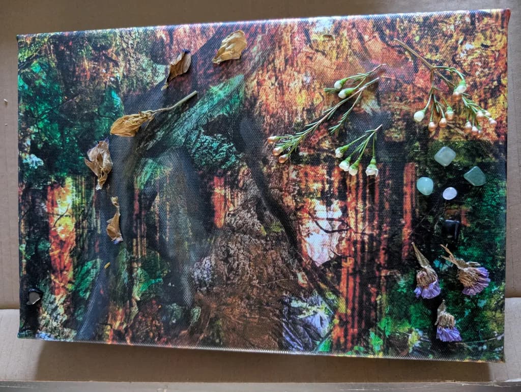 Forest Collage with Flowers