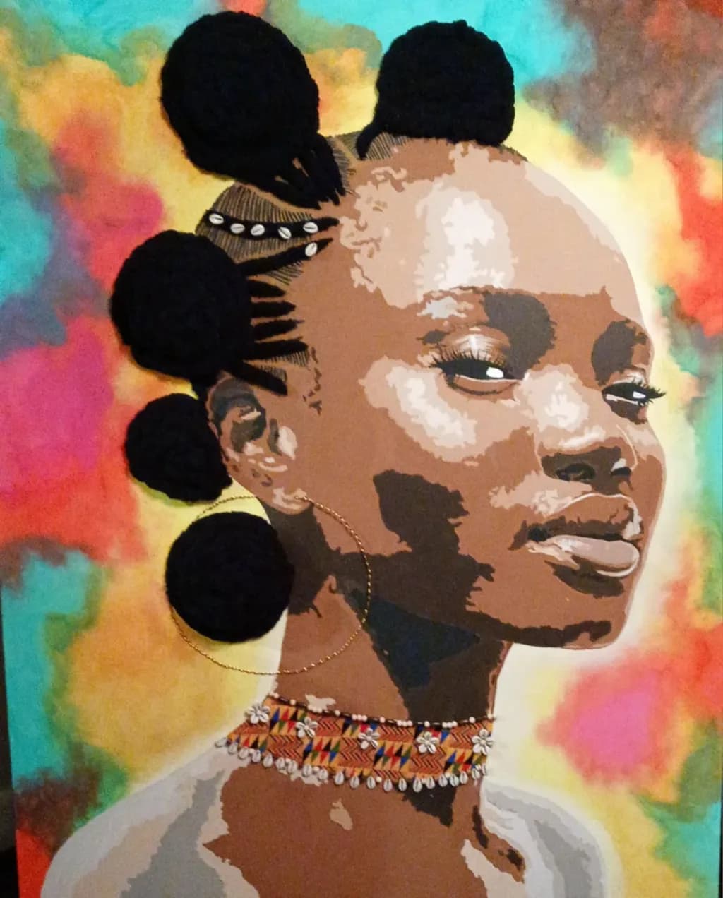 Portrait with Beaded Choker