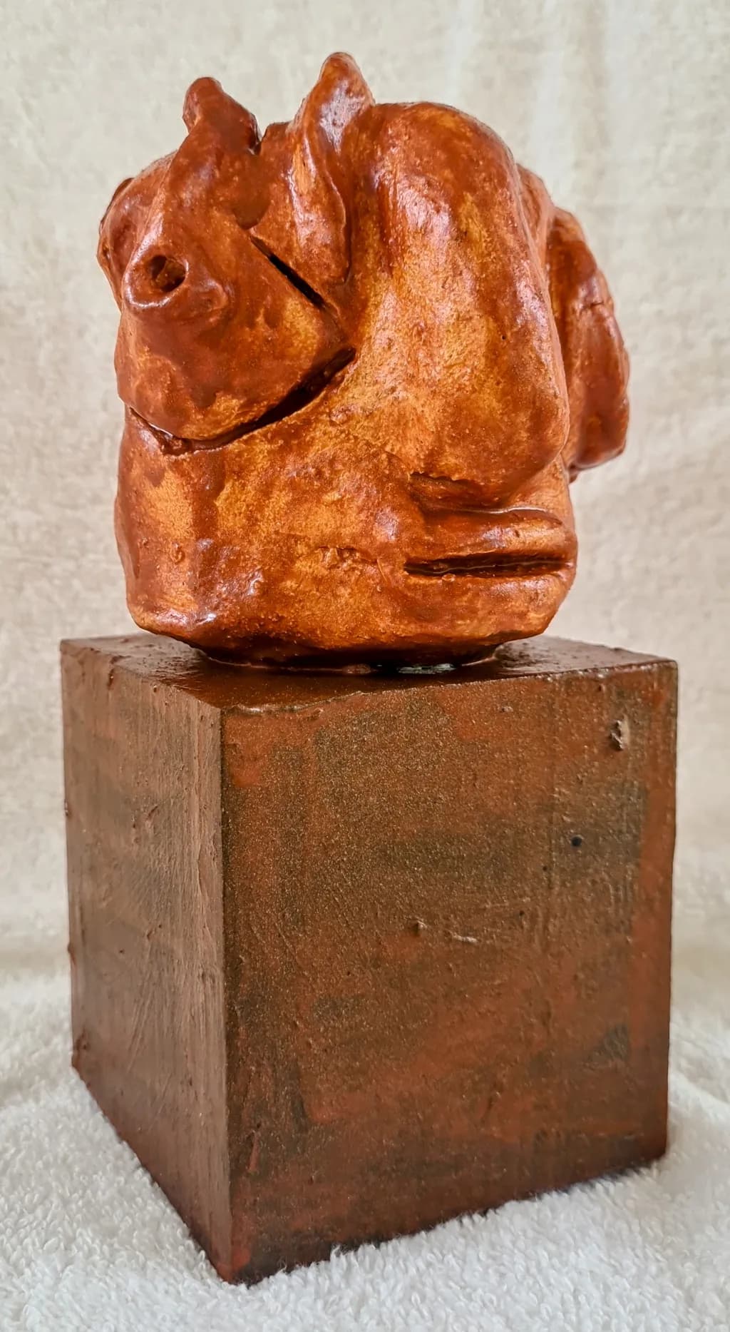 Bronze Figure on Cube