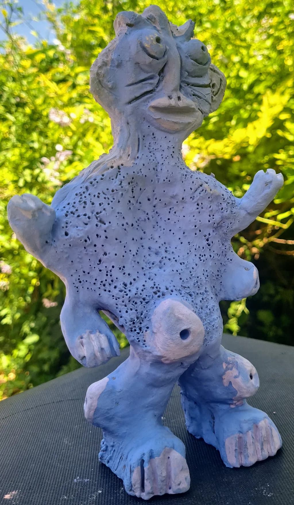Blue Creature Sculpture