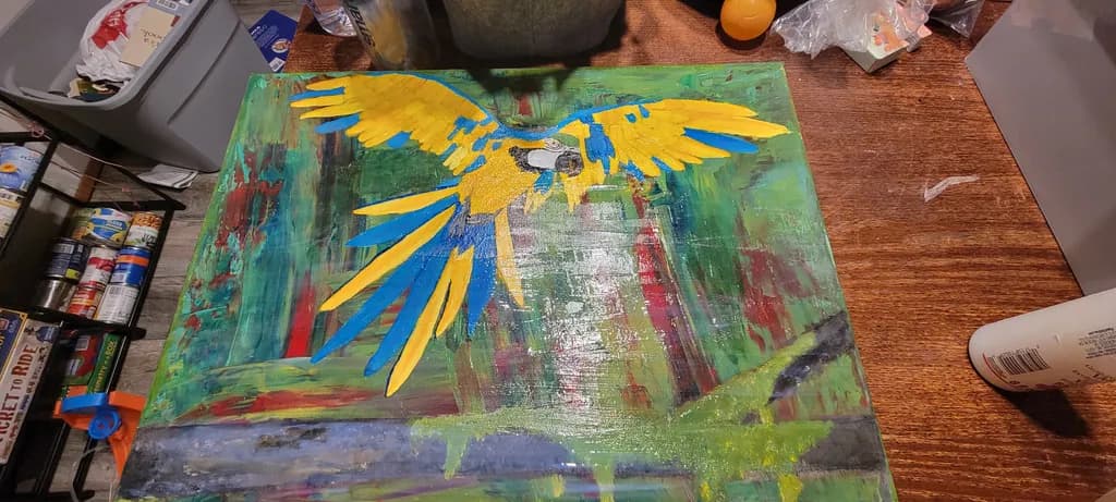 Colorful Parrot Flight
