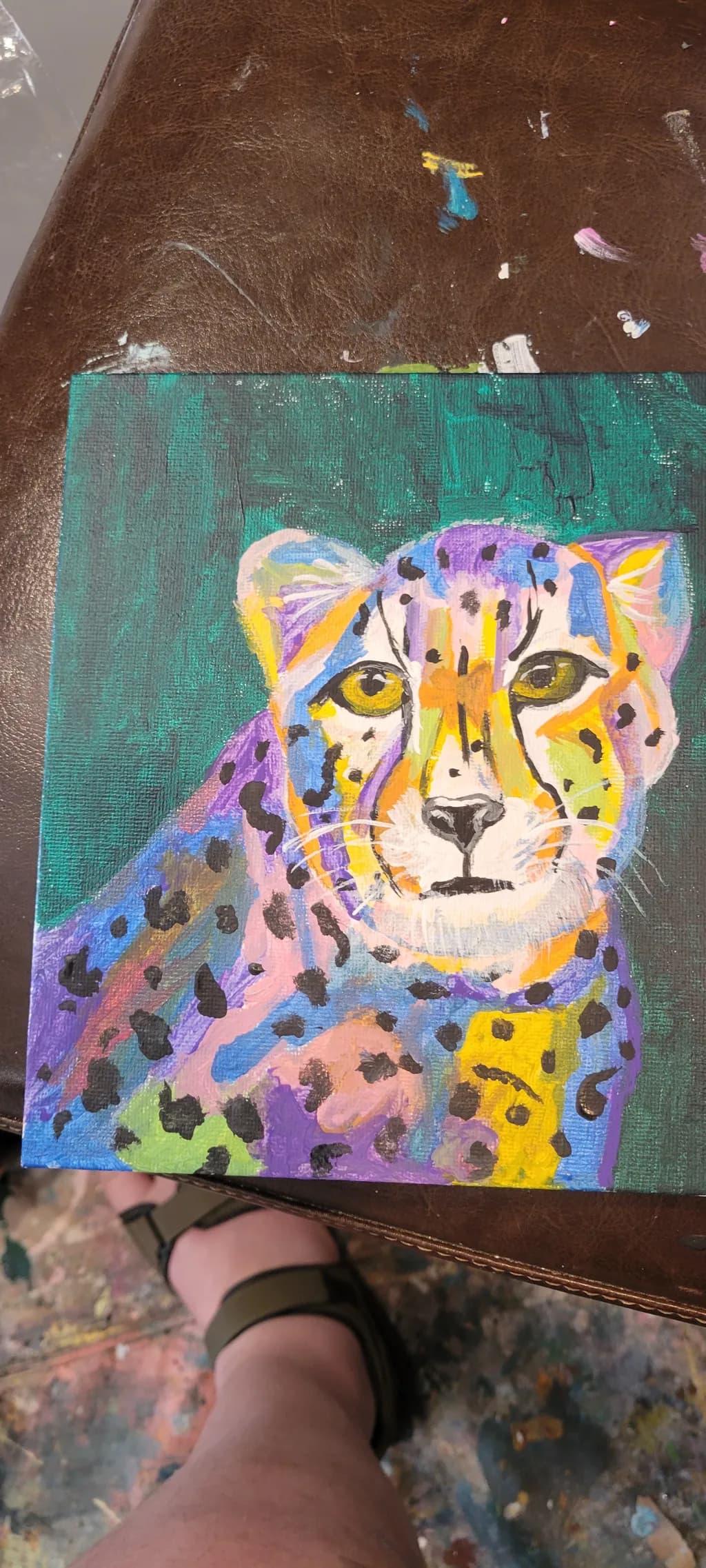 Colorful Cheetah Portrait