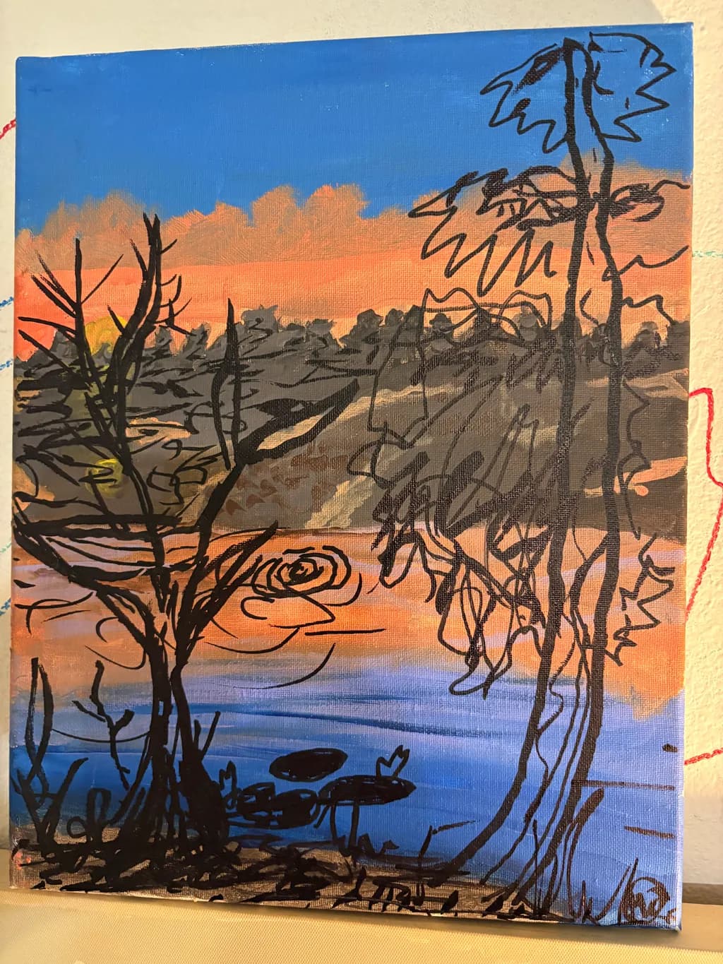 Sunset Over Lake