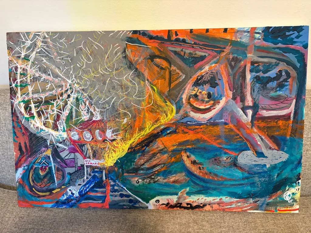 Abstract Harbor Scene