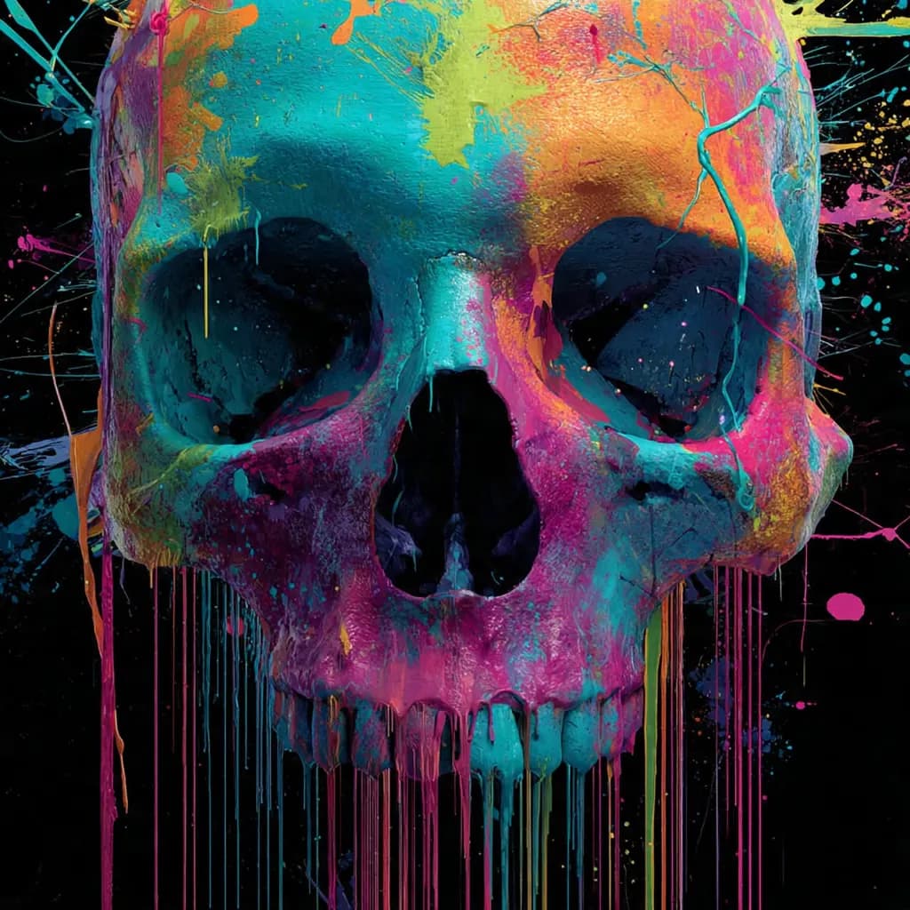 Colorful Skull Drip