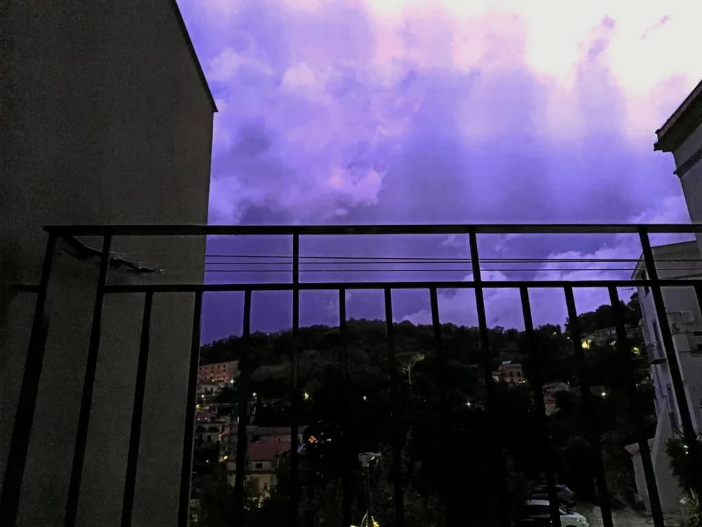 Purple Sky Over Hills