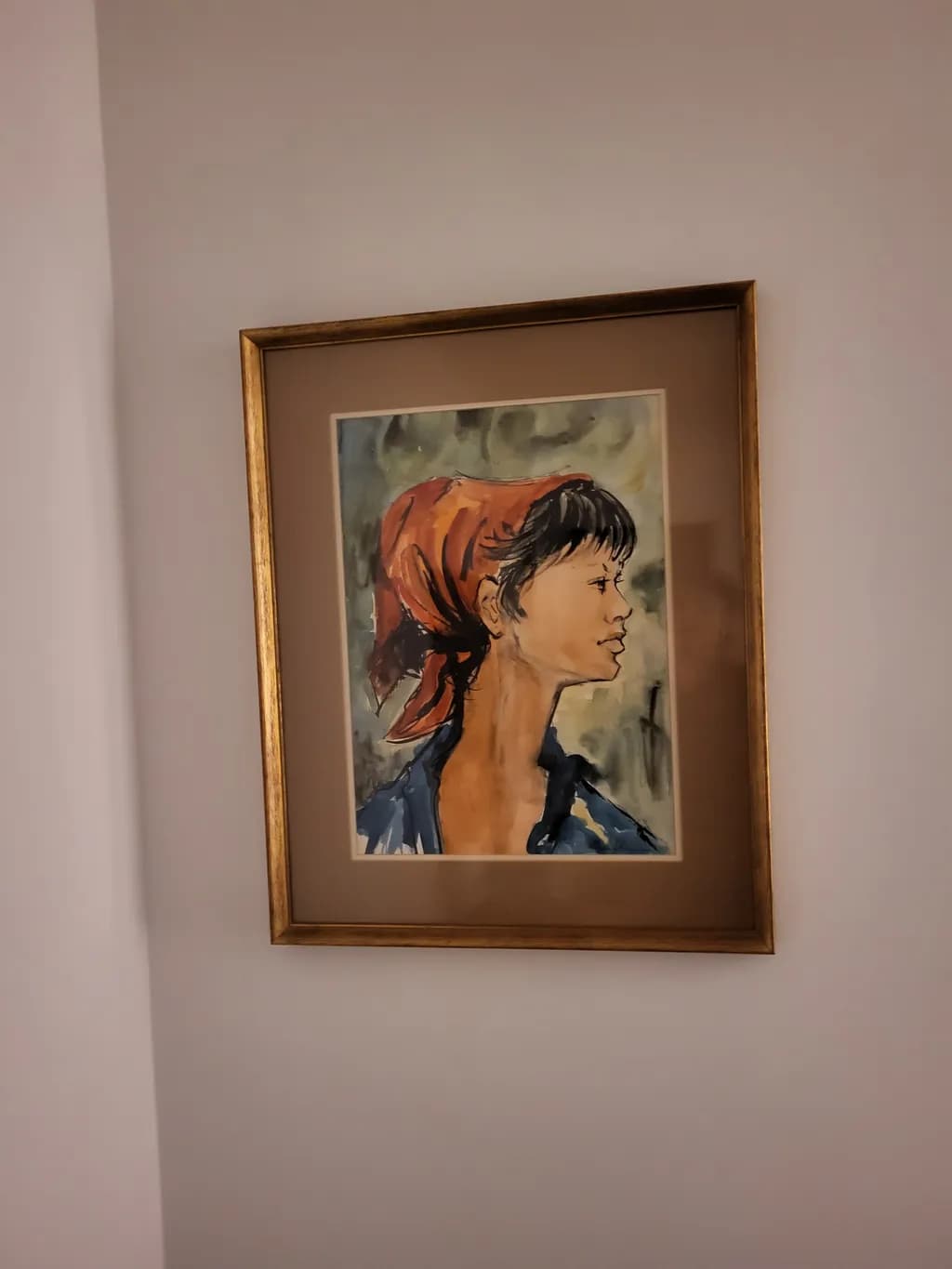 Profile with Red Headscarf