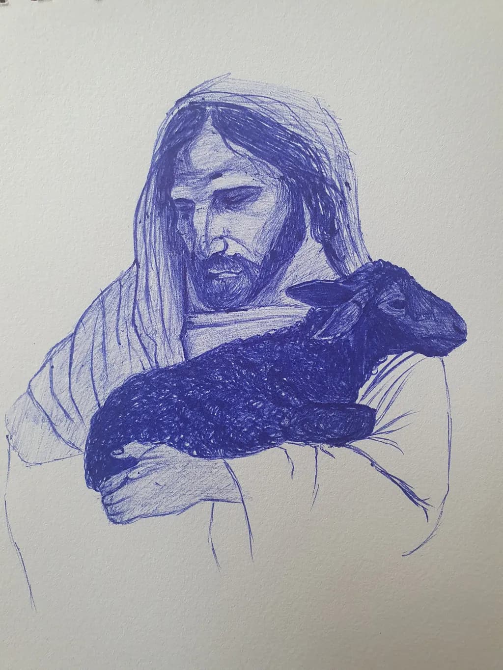 Shepherd with Lamb