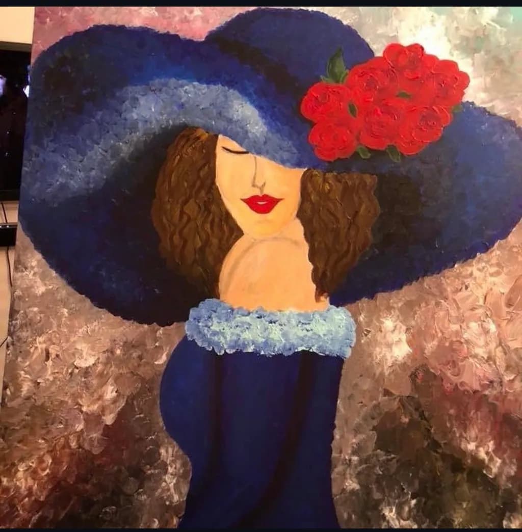 Lady in Blue Hat