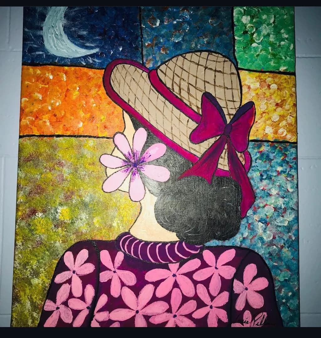 Woman with Floral Hat