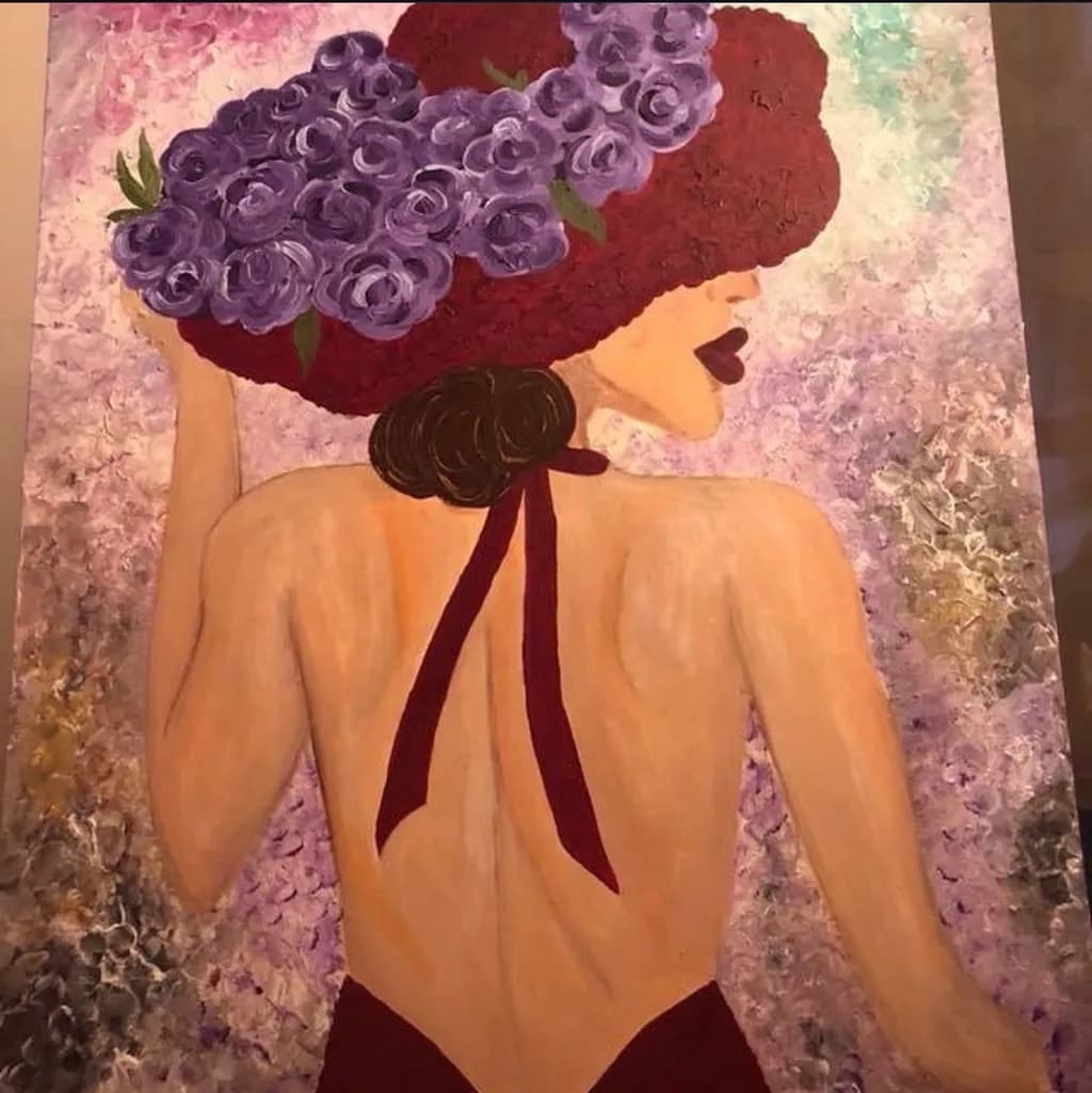 Woman in Flowered Hat