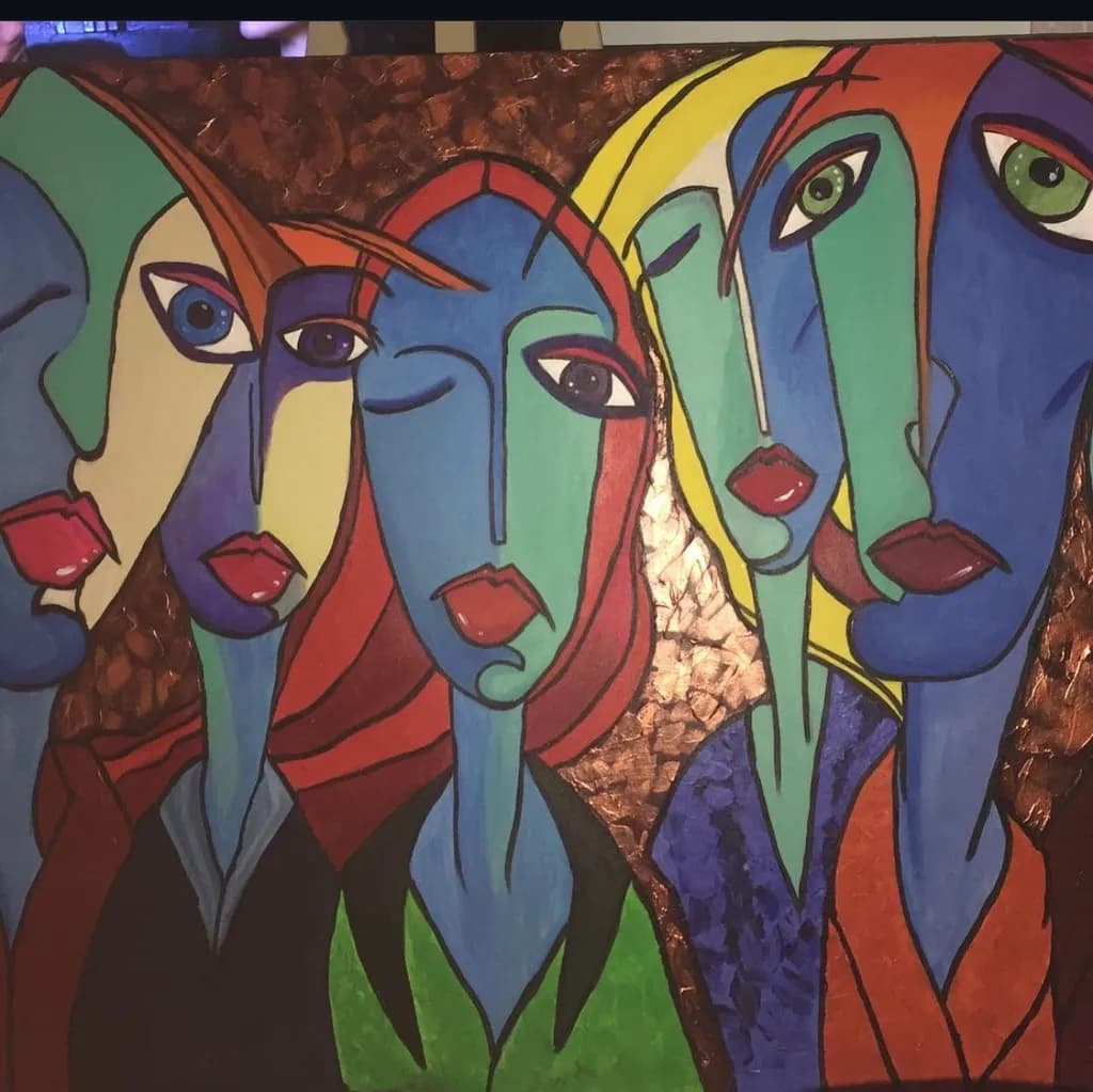 Color Faces Crowd