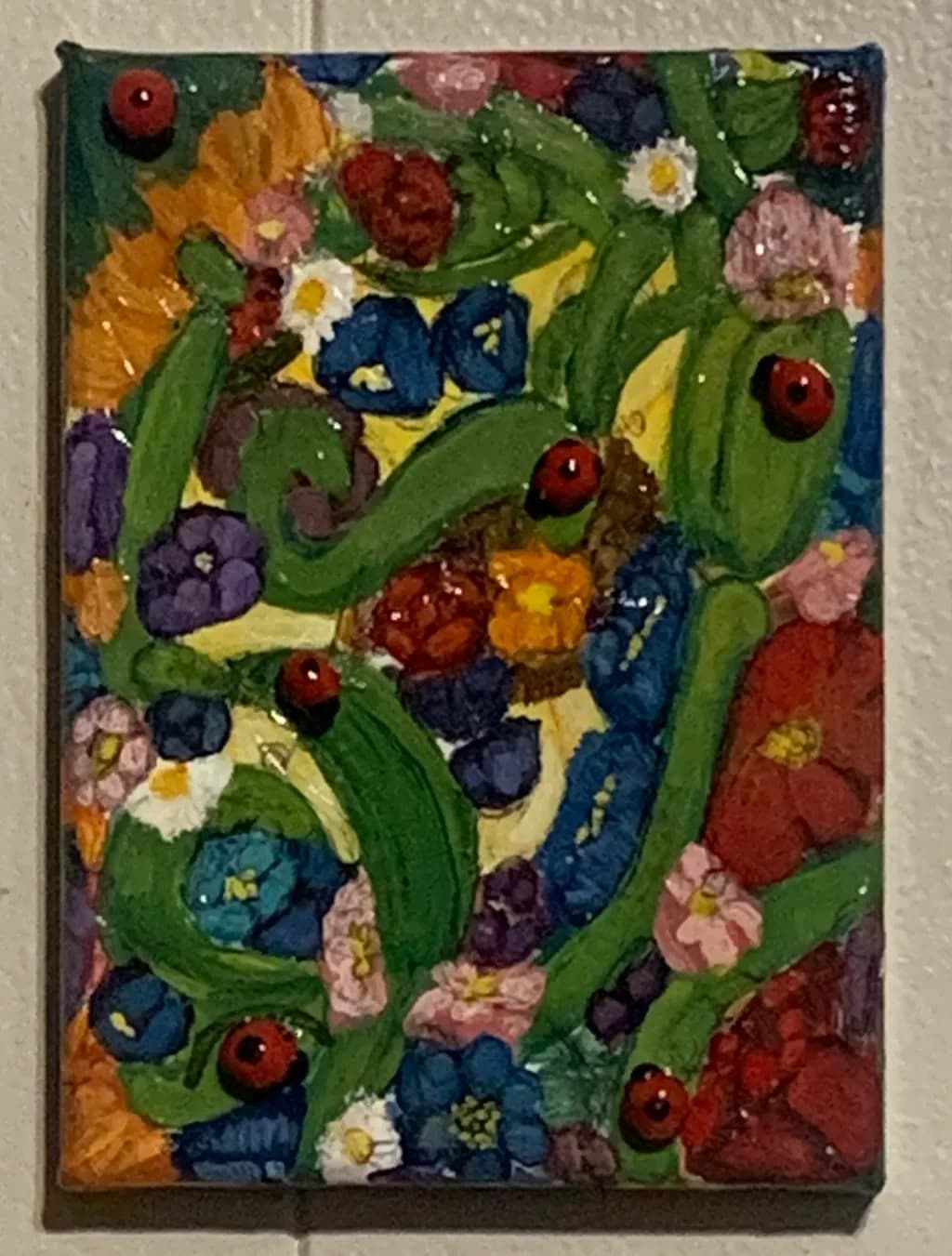 Floral Garden with Ladybugs
