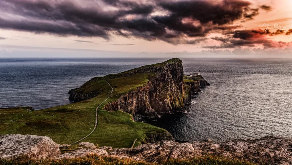 Coastal Cliffs at Dusk