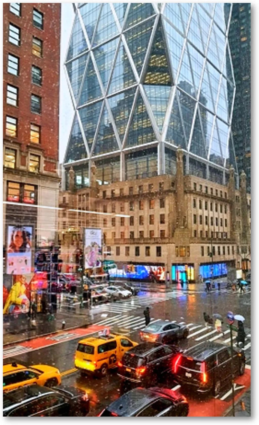 Rainy Skyscraper Cityscape