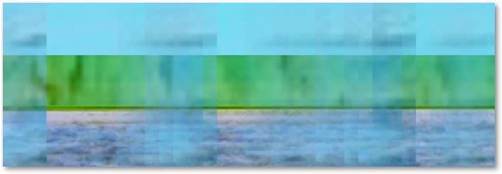 Abstract Blue Green Landscape